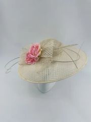 Derby Sinamay Hats Fashion Church Hats with Bright Flowers - Image 1