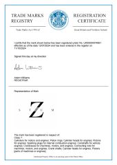 Brand certificate from Guiyang Baiyun Alloy Casting Factory