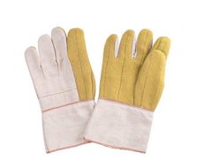 Hot Mill Glove, Green Hot Mill Glove, Heat Resistant Triple Hot Mill Gloves, Bakery Hot Mill Working Glove - Image 1