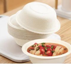Disposable Biodegradable Tableware Compostable Sugarcane 16 Oz Soup Bowl - Image 3
