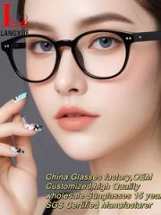 Fashion Handmade Design Square Eyeglasses Optical Spectacle Metal Frame with Competitive Price - Xiamen Langxue Spectacles Co., Ltd.