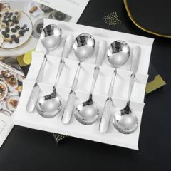 Star Diamond Round Spoon Made of 304 Stainless Steel Sample Free MOQ 100 Set Origin China Color Multicolor Trademark chuanxin - Image 2