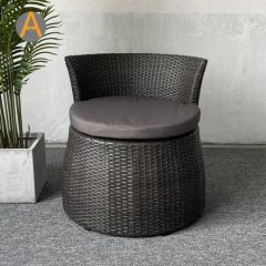 All Weather Resistant Colorful Cushions Balcony Dining Set for Visual Pop Terrace Outdoor Restaurant Rattan Wicker Furniture - Image 3