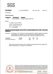 SGS certificate from Dongguan Baiwei Packing Materials Co., Ltd.