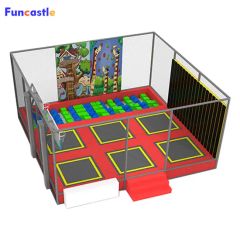 Custom Design Small Space Trampoline High Quality Kids Jumping Trampoline Safe Fun with Enclosure - Guangzhou Funcastle Amusement Equipment Co., Ltd