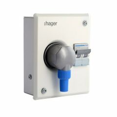 32 A 3 Pin Hager IP30: Plug & Socket Module 4 Pin Type 3 Pin Material Metal IP Rating IP30 MCB Protected Yes Current Rating 32 - Image 1