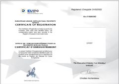 EUROPEAN UNION INTELLECTUAL PROPERTY OFFICE CERTIFICATE OF REGISTRATION certificate from Tianchang Zhiyun Electronic Technology Co., Ltd.