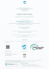 Global recycled standard certificate from Ningbo Wokailian Textile Co., Ltd.