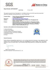 SGS Report certificate of Suzhou Demasun Rubber&Plastic Machinery Co., Ltd. – certificate photo, supplier certificates section