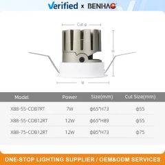Smart Dimmable LED Recessed Ceiling Spotlights with Anti-Glare - Image 3