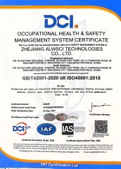 ISO 45001 certificate from Zhejiang Alwsci Technologies Co., Ltd.