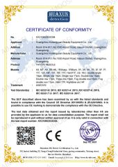 CE certificate from Guangzhou Xiufangyuan Beauty Equipment Co., Ltd.