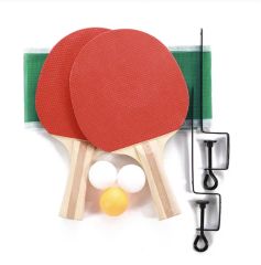 Table Tennis Rackets Set with Training Adjustable Extending Net - Image 2