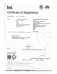 IATF 16949:2016 (Automotive) certificate from Primustron Electronics