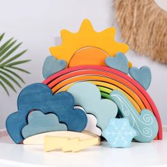 Rainbow Building Block Weather Combination Set Toy Origin China Scale Medium Style Chinese Color as Photo Trademark - Image 2