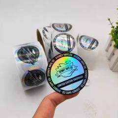 Custom Holographic Sticker Labels Cosmetic Bottle Labels Shape Round Origin China Pack Style Roll HS Code 3926909090 Trademark Sinicline - Image 4
