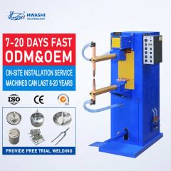 Hwashi Foot Pedal Spot Welding Machine 16kVA 220V380V 10ka 100mm 25% Duty 1Y CE ISO CCC - Image 1