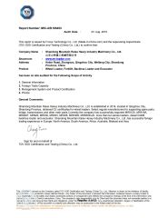 TUV Company Certification certificate of Shandong Mountain Raise Heavy Industry Machinery Co., Ltd. – certificate photo, supplier certificates section