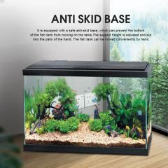 Mini Plastic Rectangular Fish Tank Desktop Landscape Ecological Aquarium Ornamental Small Fishbowl Desktop Self-Circulation - Image 1