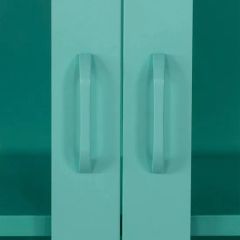 Home Metal Modern 2 Glass Doors Cache Accent Locker Cabinets - Image 4