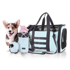 Durable Nylon PU & Polyester Lining Customized Foldable Portable Pet Carrier - Image 3