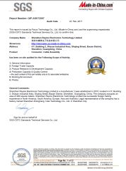 SGS Audited manufactuer certificate of Shenzhen Raymo Electronics Technology Limited – certificate photo, supplier certificates section