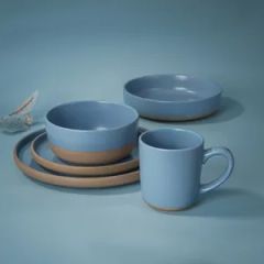 Stoneware Color Blue Tableware Porcelain Dinnerware Plate Set Ceramic Kitchenware - Image 2