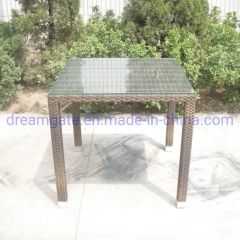 Easy Clean Light Weight Aluminum Rattan Nail Table - Image 1