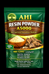 AHI RESIN POWDER A5000 Origin Asia Form Powder Features Organic Purity 100 % Organic Harvest Time 24 Months Best Inoculation Form - AVADI HERBS INDIA PVT LTD