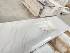 Luxurious White Marble Acrylic Solid Surface for Kitchen Sinks - Image 4