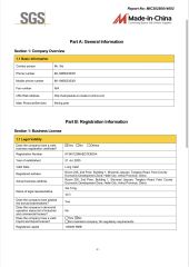sgs certificate from Hefei Lucky Fishing Gear Co., Ltd.