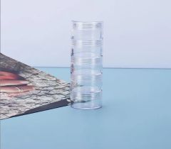 5PCS Stackable Plastic Packaging Jar Container for Nail Power and Crafts - Image 3