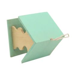 Small Wooden Bird Feeder House - Image 4