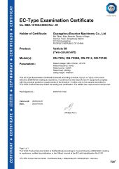 TWO POST LIFT certificate of Guangzhou EOunice Machinery Co., Ltd. – certificate photo, supplier certificates section