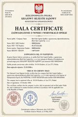 HALAL certificate from Red Oak Capital Spolka ZOO
