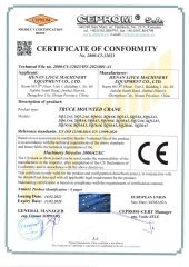 CE 1802 certificate from Henan Liyue Machinery Equipment Co., Ltd