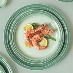 Classic Ceramic Round Dessert Plate Dishes Gradient Tableware Dinnerware - Image 3