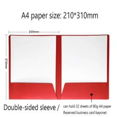 China Factory A4 A5 Paper/Document Presentation File Folders Custom Logo with Pockets - Image 5
