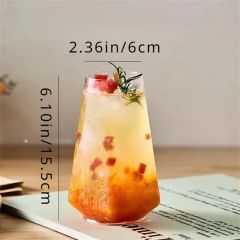 Factory Direct Transparent Creative Cocktail Glass Cup for Iced Coffee Juice Beverage Milk - Image 5