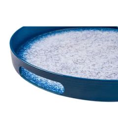 Extra Sturdy Deep Blue Color PP Material Plastic Disposable High-End Serving Tray - Image 6