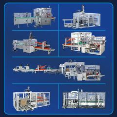 Automatic Box Commercial Packing Machine Line with Robots Stacking and Pallet Strapping Machine - Image 2