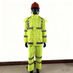 Reflective Raincoat and Rain Pants Set for Traffic Safety Duty, Anti-Torrential Rain, Full-Body Separate Waterproof Rainwear - Henan Kaiwei Protective Equipment Co., Ltd.