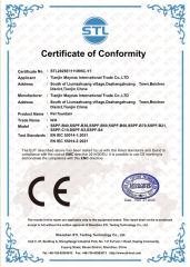 CE-EMC certificate from Tianjin Maynas International Trade Co.,Ltd