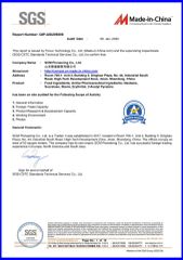 SGS certificate certificate from SCM Pioneering Co., Ltd.