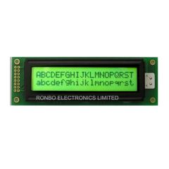 RB2002A 20x2 Character LCD COB Monochrome TN+FILM 30ms 1Y Type Character Trademark Ronbo Model NO. RB2002A HS Code 901383010 - Image 1