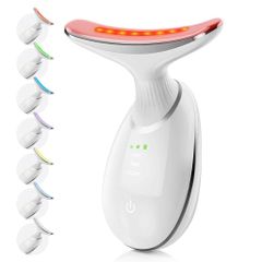 Face and Neck Massager, Handheld Red Light Therapy - 7 Color LED - Image 1