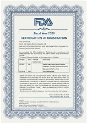 FDA Operator No.D374353 certificate from XIAMEN ROCA IMP.& EXP. CO., LTD.