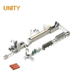 Full Automatic Sausage Meat Food Continuous Thermoforming Forming Packing Line Vacuum Sausage Machine Packaging Machine - Image 1