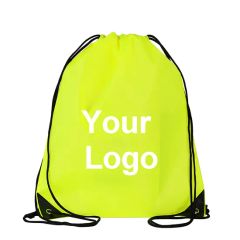 210d Custom Promotional Polyester Drawstring Bag/Advertising Drawstring Backpack - Image 2