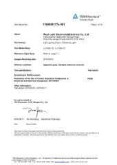 RoHS Certificate of Christmas Light certificate from Wuxi Lejin Electronic & Electrical Co., Ltd.